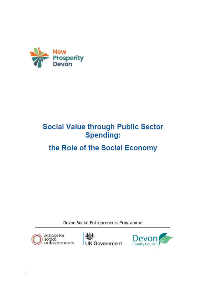 Social Value through Public Sector Spending - the role of the Social Economy